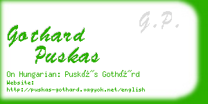 gothard puskas business card